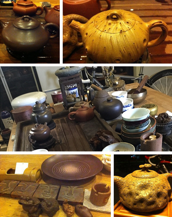 虽然收藏紫砂壶的兴趣源于争一时之气，但数十年来，随着对茶文化不断的深入了解，邱春瑞早已爱上这精致的小玩意儿。
现在他已经收藏了上百只年代各异、形态不一、价值不菲的紫砂壶。他办公室的桌上也放满了钟爱的茶具。