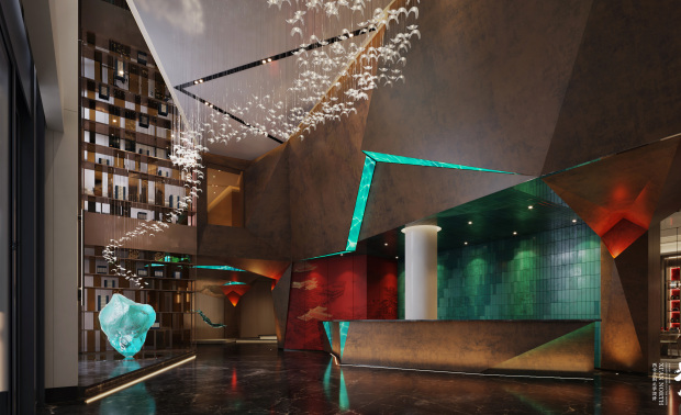 大厅设计构筑独特的情景体验空间，内部空间流畅，现代、明亮、简单、舒适，打造面向未来的人文美学酒店新标杆。

