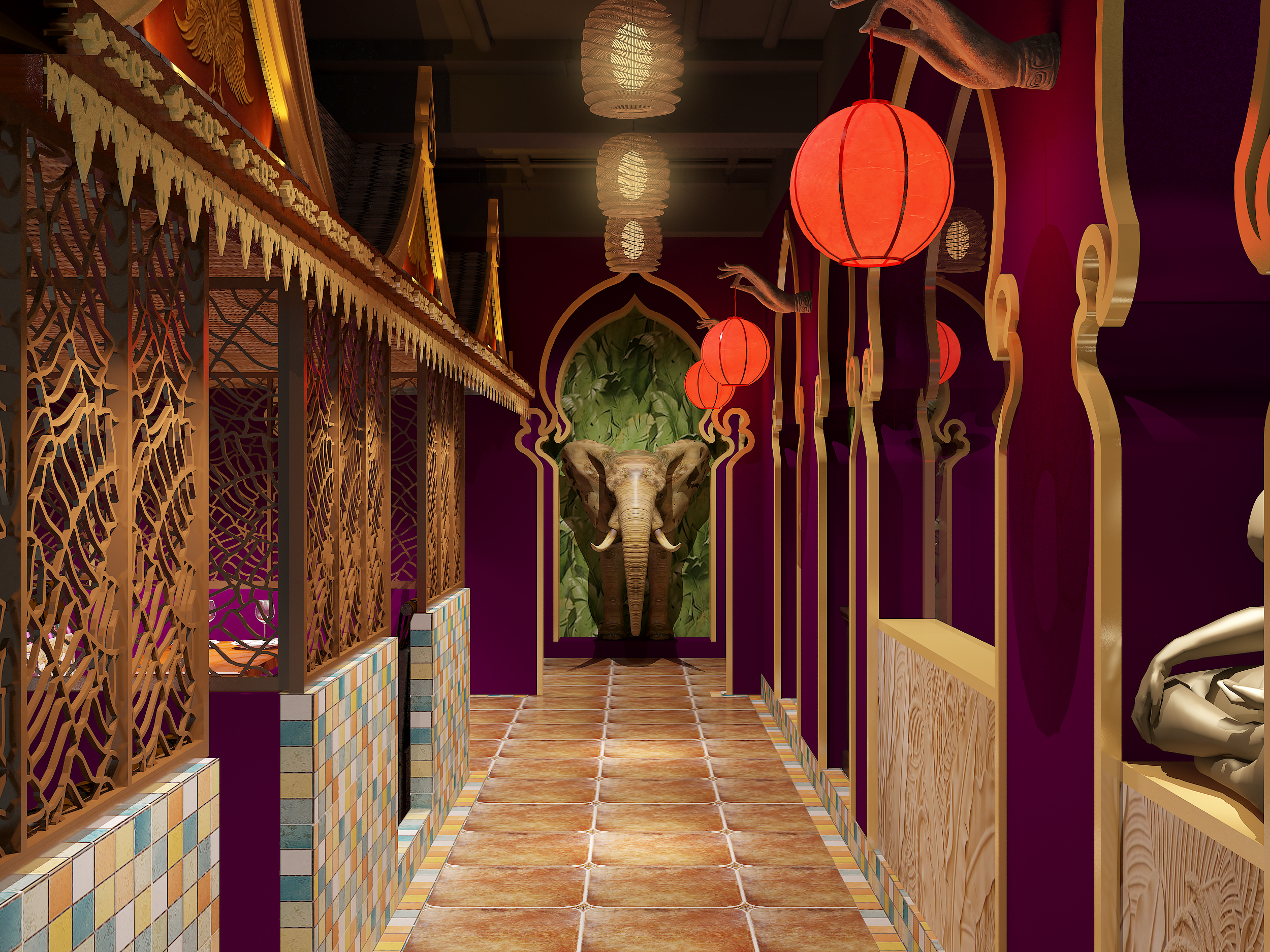 泰国菜餐厅设计——观盛合设计|空间|家装设计|观盛合 - 原创作品 - 站酷 (ZCOOL)